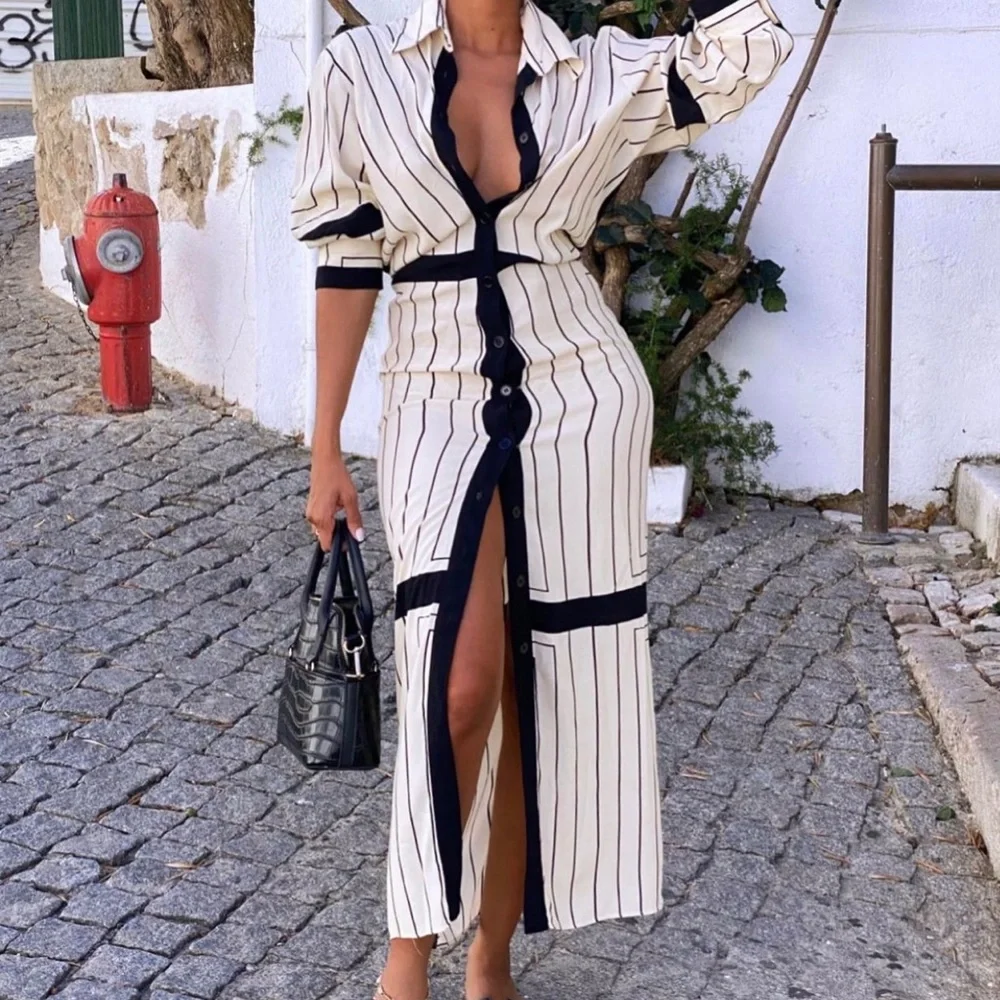 Zara Stripe Shirt Dress - Picture 3 of 12